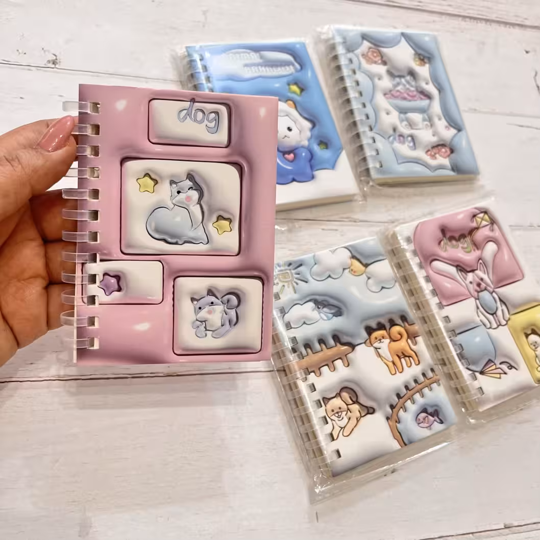 دفترچه یادداشت سه بعدی حیوانات