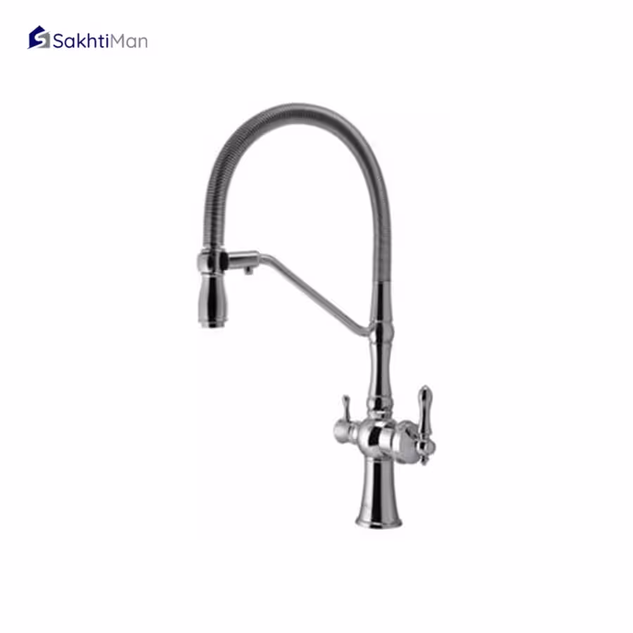 شیر ظرفشویی فنری دو منظوره درخشان مدل آکوا