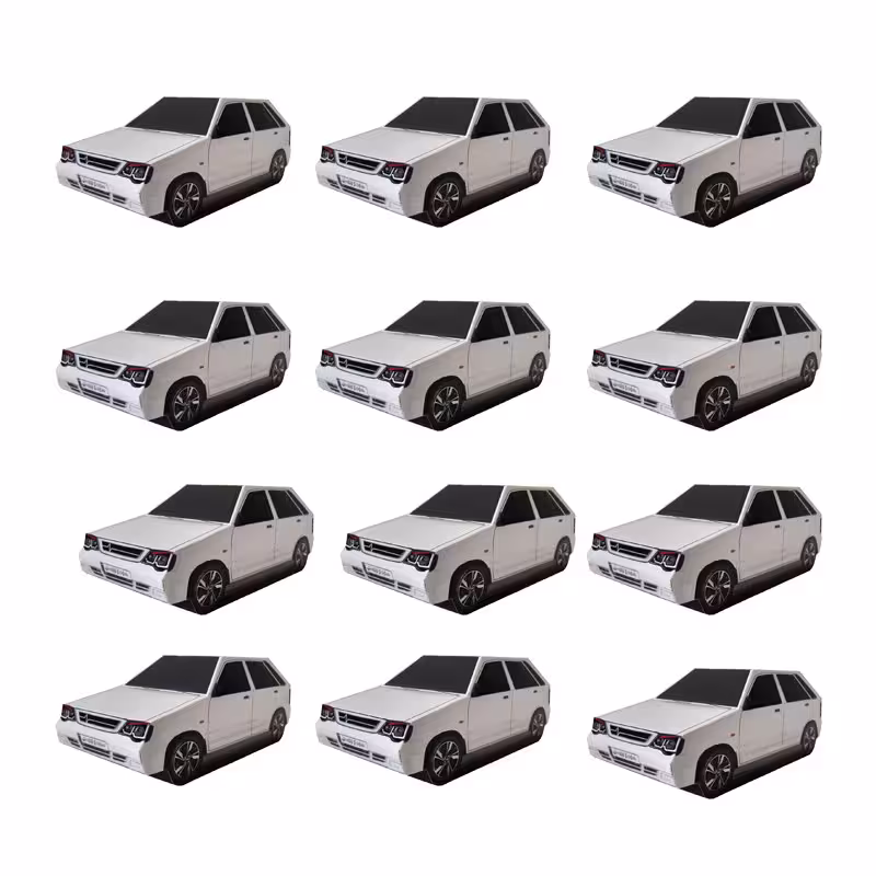 دستمال کاغذی طرح پراید 111 هاچبک مجموعه 12 عددی