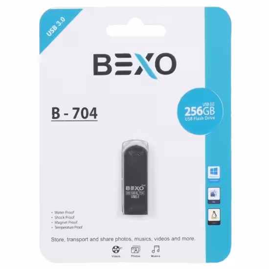 فلش مموری بکسو مدل B-704 USB3.0 ظرفیت 256 گیگابایت
