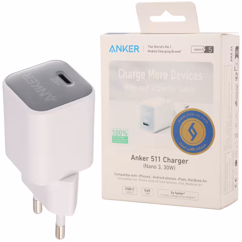 آداپتور شارژر با خروجی Anker 511charger A2147 30w IQ PD-گارانتی