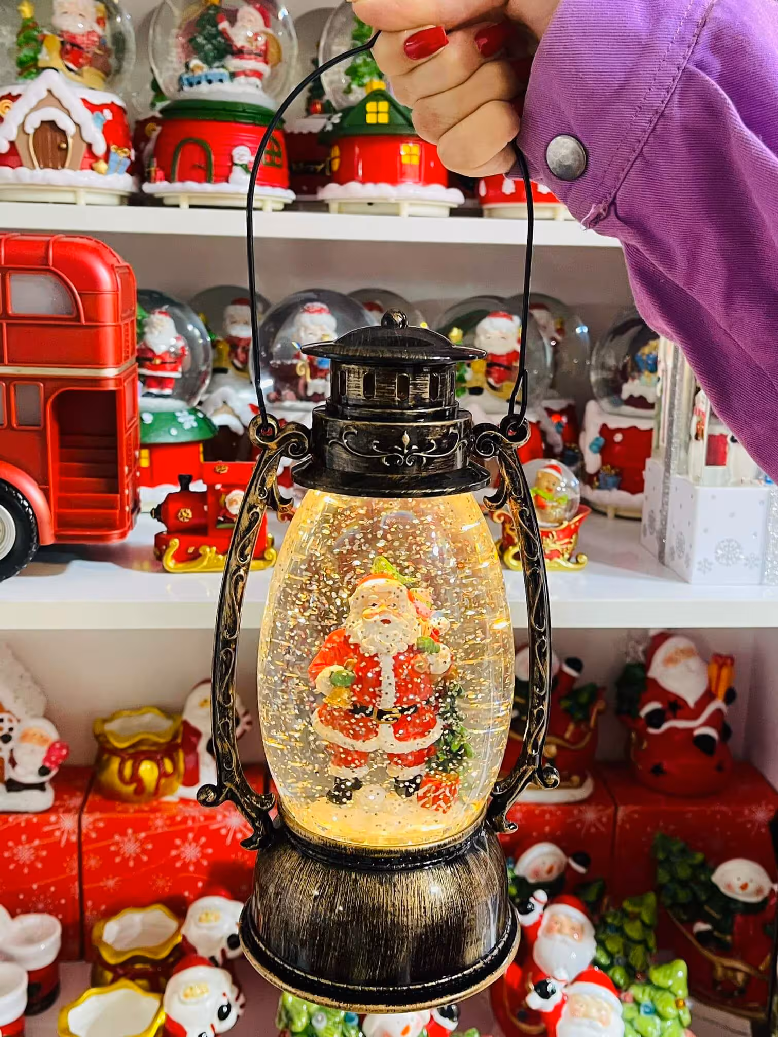 موزیک باکس فانوس بابانوئل کریسمس