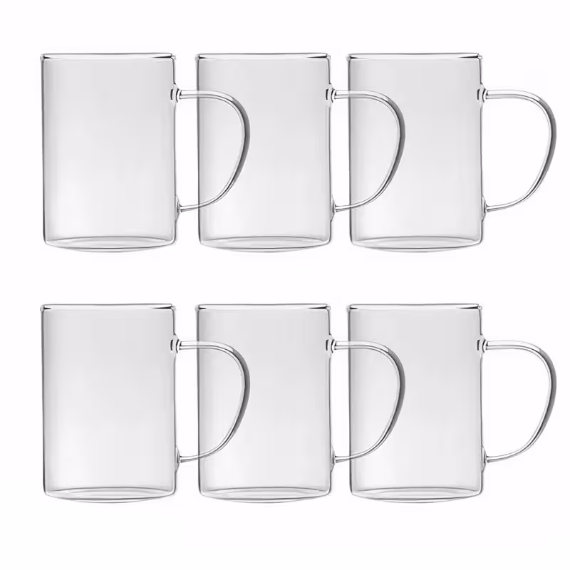 لیوان پیرکس شعله مستقیم جامبو بسته 6 عددی