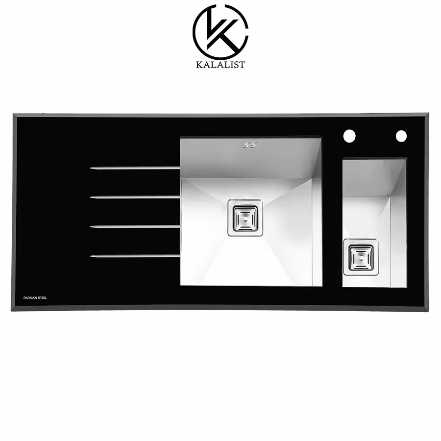 سینک ظرفشویی توکار شیشه ای پرنیان مدل PS 4103