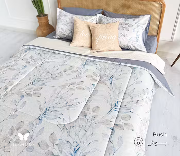 روتختی یک نفره بوش 4 تکه پشت کتان هرمدر