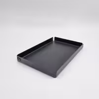 سینی سرو پذیرایی فلزی مستطیل، دارای لبه، طرح‌دار