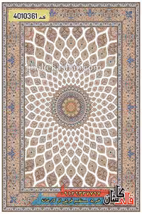 فرش 1200 شانه طرح گنبد زمینه کرم کاشان