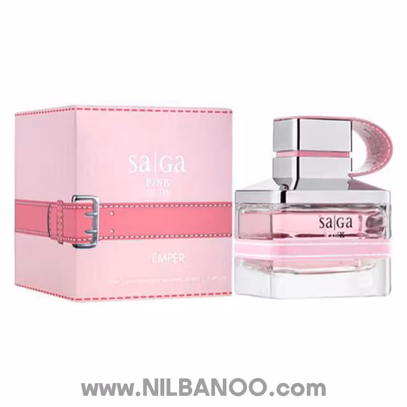 ادوپرفیوم زنانه ساگا صورتی امپر حجم 100 میلی‌لیتر