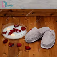 دمپایی حوله ای طرح کرالیچ رنگ استخونی