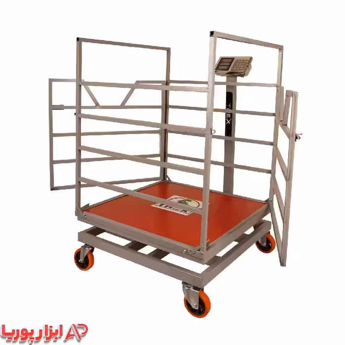 باسکول300 کیلویی دامکش تیرکس 80*80 چرخ دار