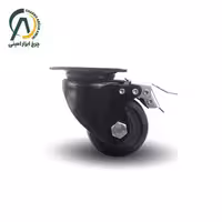 چرخ پلی آمید کوبوی گردان ترمزدار قطر 40 میلی متر