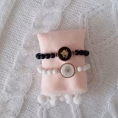 دستبند مدل ماه تولد تیر و اردیبهشت F47 مجموعه 2 عددی