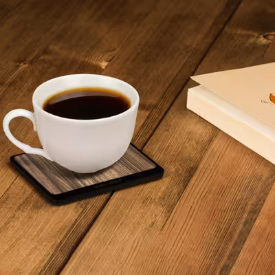 زیر لیوانی ماهوت مدل Light-Walnut-Wood بسته 12 عددی