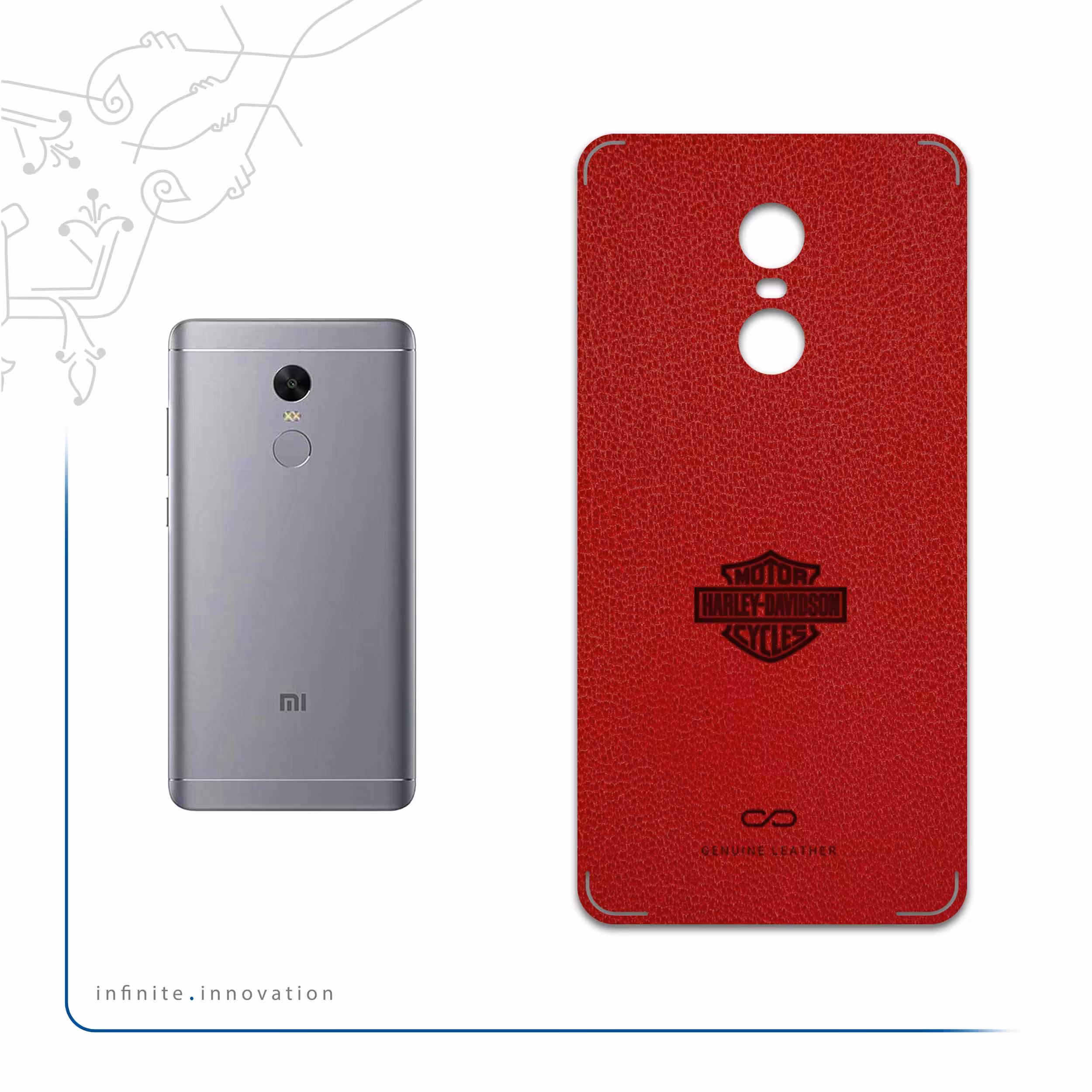 برچسب پوششی ماهوت مدل RL-HRLY_DVDSN مناسب برای گوشی موبایل شیائومی Redmi Note 4X