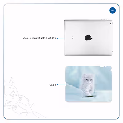 برچسب پوششی ماهوت مدل Cat-1 مناسب برای تبلت اپل iPad 2 2011 A1395