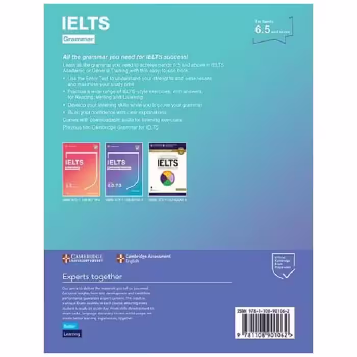 کتاب Cambridge IELTS Grammar For Bands 6,5 and above اثر جمعی از نویسندگان انتشارات Cambridge
