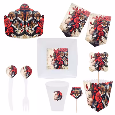  مجموعه 72 عددی تم تولد طرح فاکس لیدی