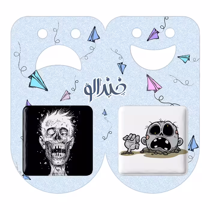 پیکسل خندالو مدل اسکلت و زامبی کد 15091516 مجموعه 2 عددی