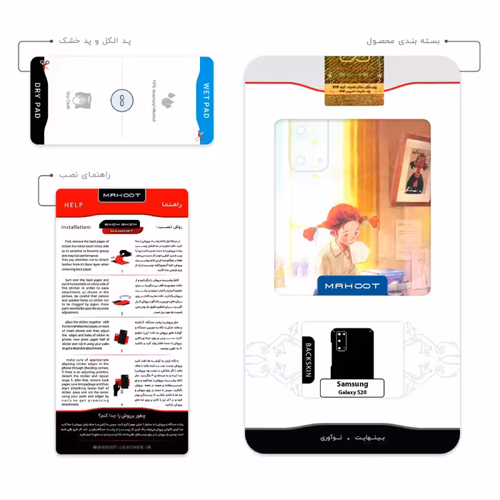 برچسب پوششی ماهوت مدل Watashi No Ashinaga Ojisan مناسب برای گوشی موبایل سامسونگ Galaxy S20