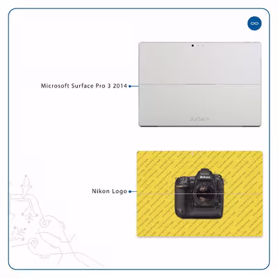 برچسب پوششی ماهوت مدل Nikon-Logo مناسب برای تبلت مایکروسافت Surface Pro 3 2014