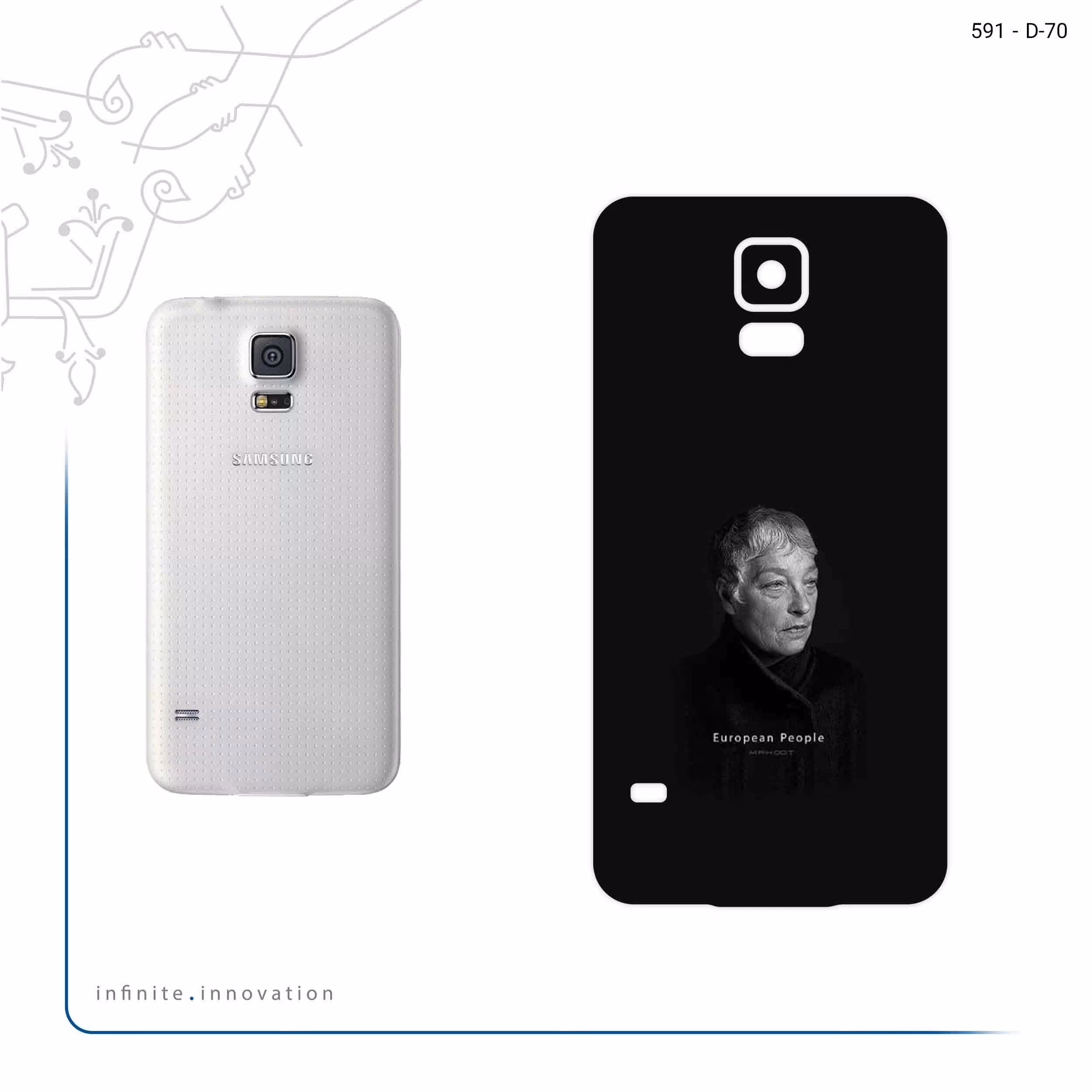 برچسب پوششی ماهوت مدل Portrait of a European Woman مناسب برای گوشی موبایل سامسونگ Galaxy S5