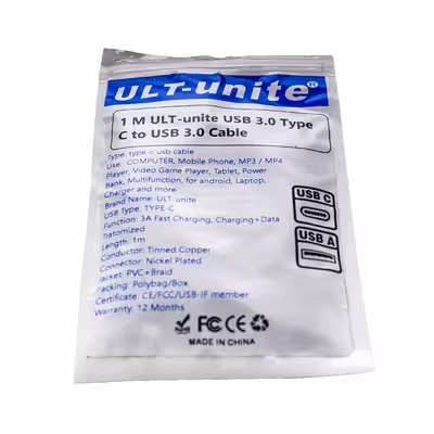  کابل تبدیل USB به USB-C یو اِل‌ تی یونیت مدل USB 3.0 طول 1 متر 