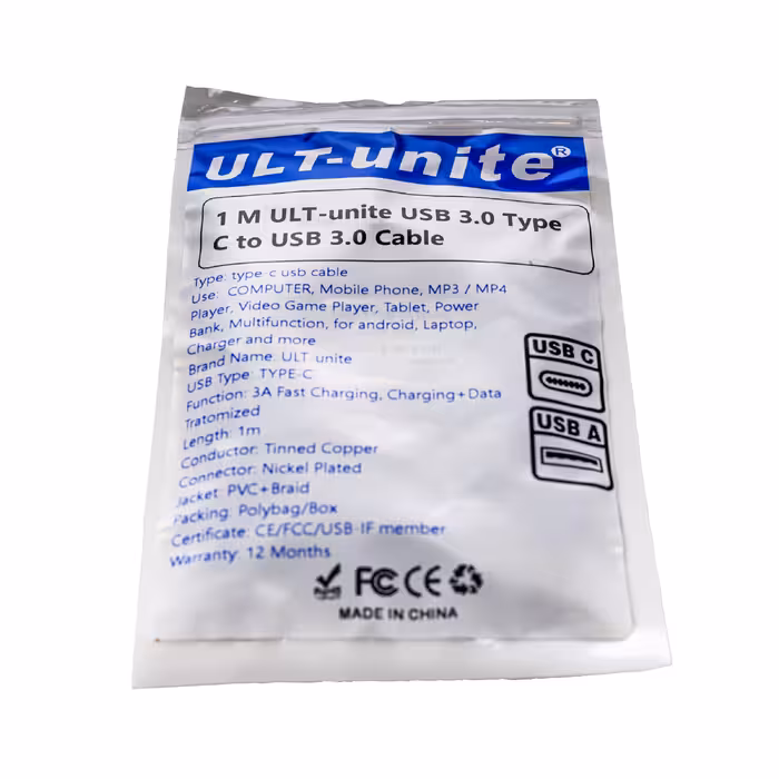  کابل تبدیل USB به USB-C یو اِل‌ تی یونیت مدل USB 3.0 طول 1 متر 