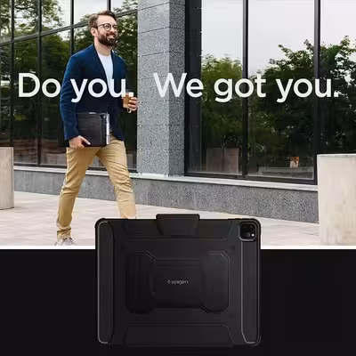 کاور اسپیگن مدل Rugged Armor Pro مناسب برای تبلت اپل iPad Pro 12.9 2021 / 2020 / 2018