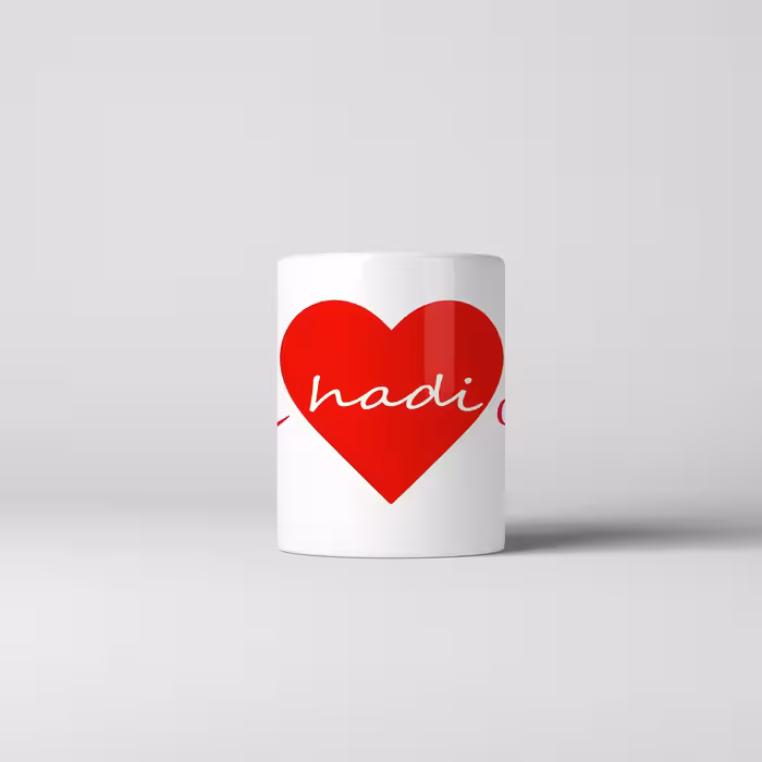 ماگ طرح اسم هادی مدل قلب کد 299