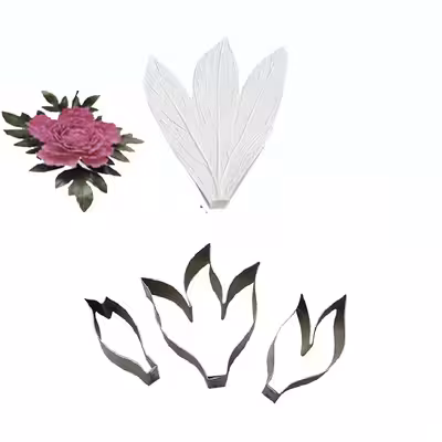 قالب به گز مدل  برگ گل پیونی مجموعه 4 عددی