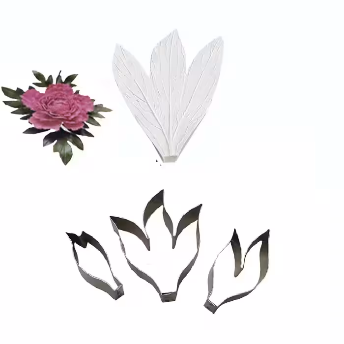 قالب به گز مدل  برگ گل پیونی مجموعه 4 عددی