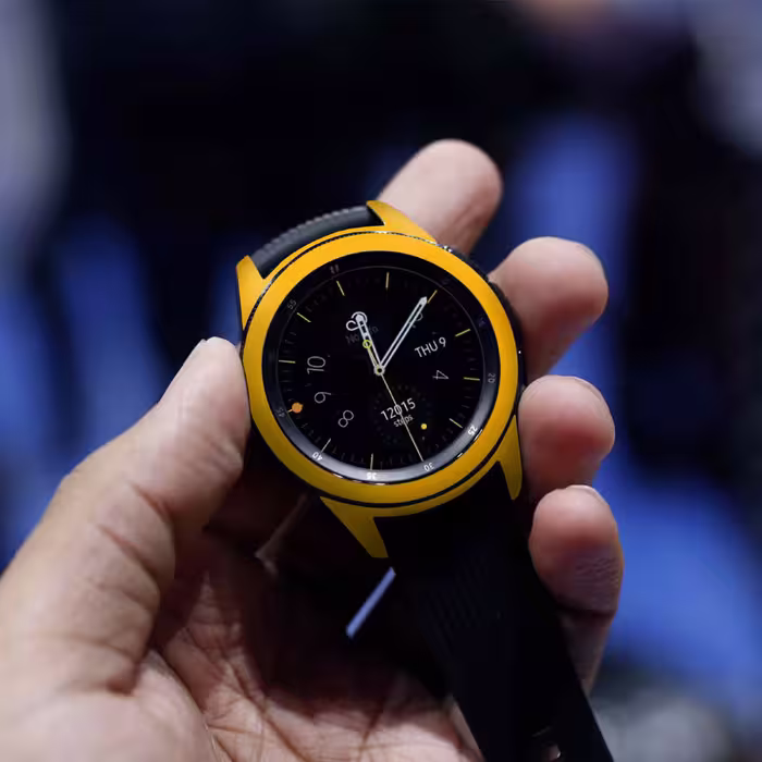 برچسب ماهوت طرح Matte-Deep-Mustard مناسب برای ساعت هوشمند سامسونگ Galaxy Watch 42mm