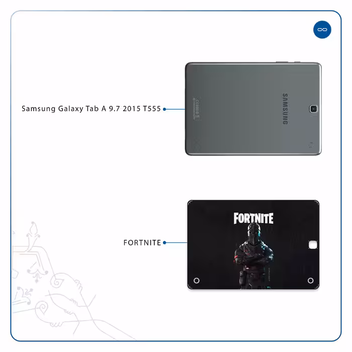 برچسب پوششی ماهوت مدل Fortnite-Game مناسب برای تبلت سامسونگ Galaxy Tab A 9.7 2015 T555