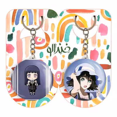 جاکلیدی خندالو مدل مایوری و هیناتا هیوگا انیمه دختر کد 1212212117 مجموعه 2 عددی