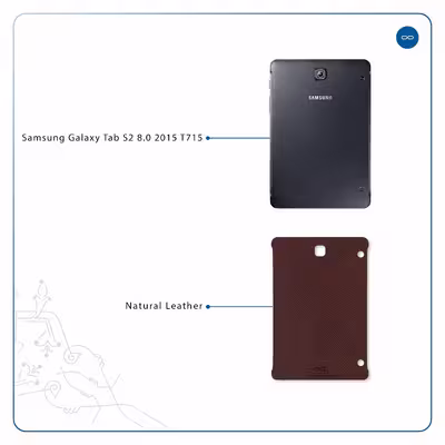برچسب پوششی ماهوت مدل Natural-Leather مناسب برای تبلت سامسونگ Galaxy Tab S2 8.0 2015 T715