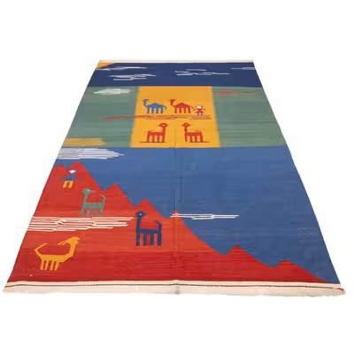 گلیم دستباف سه و نیم متری سی پرشیا کد 171697