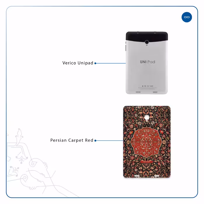 برچسب پوششی ماهوت مدل Iran-Carpet6 مناسب برای تبلت وریکو Unipad