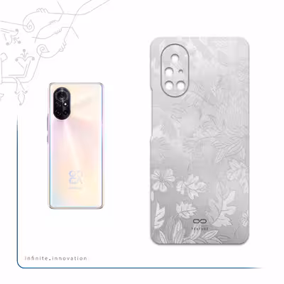 برچسب پوششی ماهوت مدل Silver-Wildflower مناسب برای گوشی موبایل هوآوی Nova 8