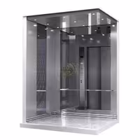 کابین آسانسور استیل نقره ای کد 10216