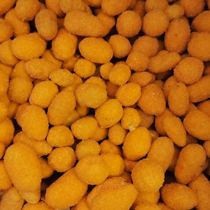 بادام زمینی روکش داردرطعم های کچاب وباربیکیو