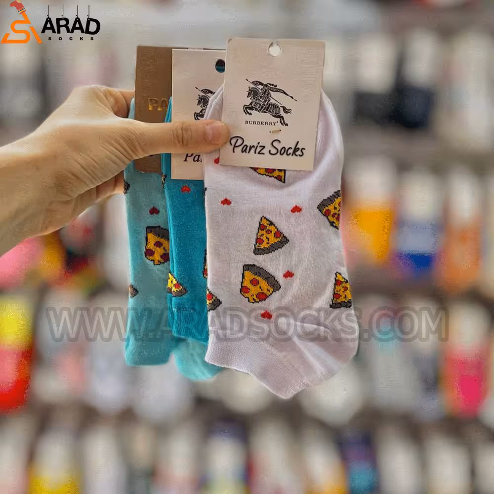 جوراب مچی طرح پیتزا
