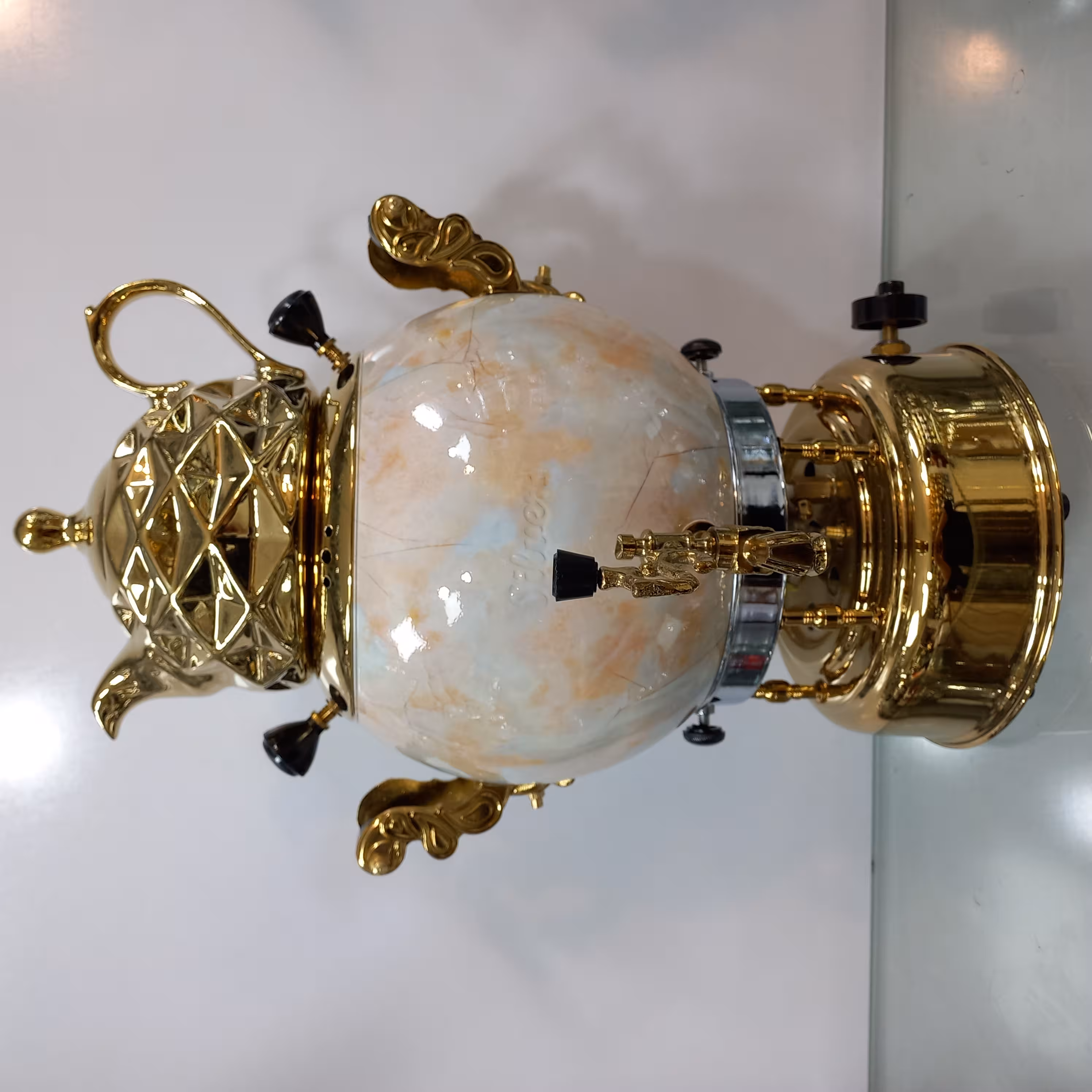 سماور گازی سیلور مدل سنگی ترموکوپل دار 4046