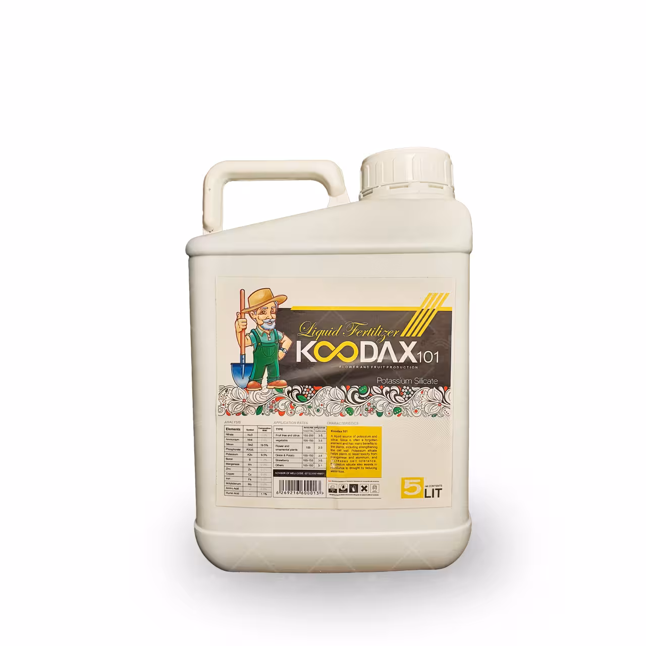 کود سیلیکات پتاسیم مایع 5 لیتری کوداکس