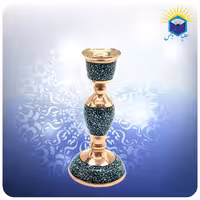 شمعدان مس و فیروزه کوب