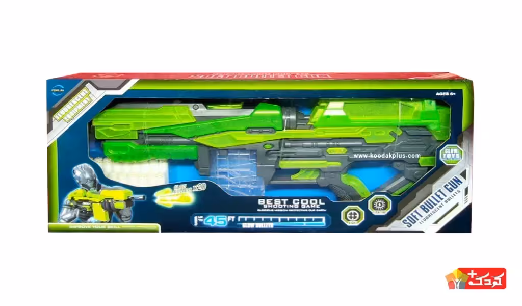 تفنگ اسباب بازی تیر پرتابی درخشان مدل 2040
