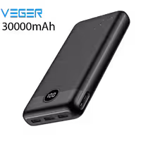پاور بانک وگر مدل Veger W3008 با ظرفیت 30000 میلی آمپر/ساعت