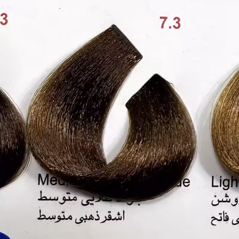 بلوند طلایی متوسط7.3 ،رنگ مو کم آمونیاک پیلون ویک عدد اکسیدان | amazonchi