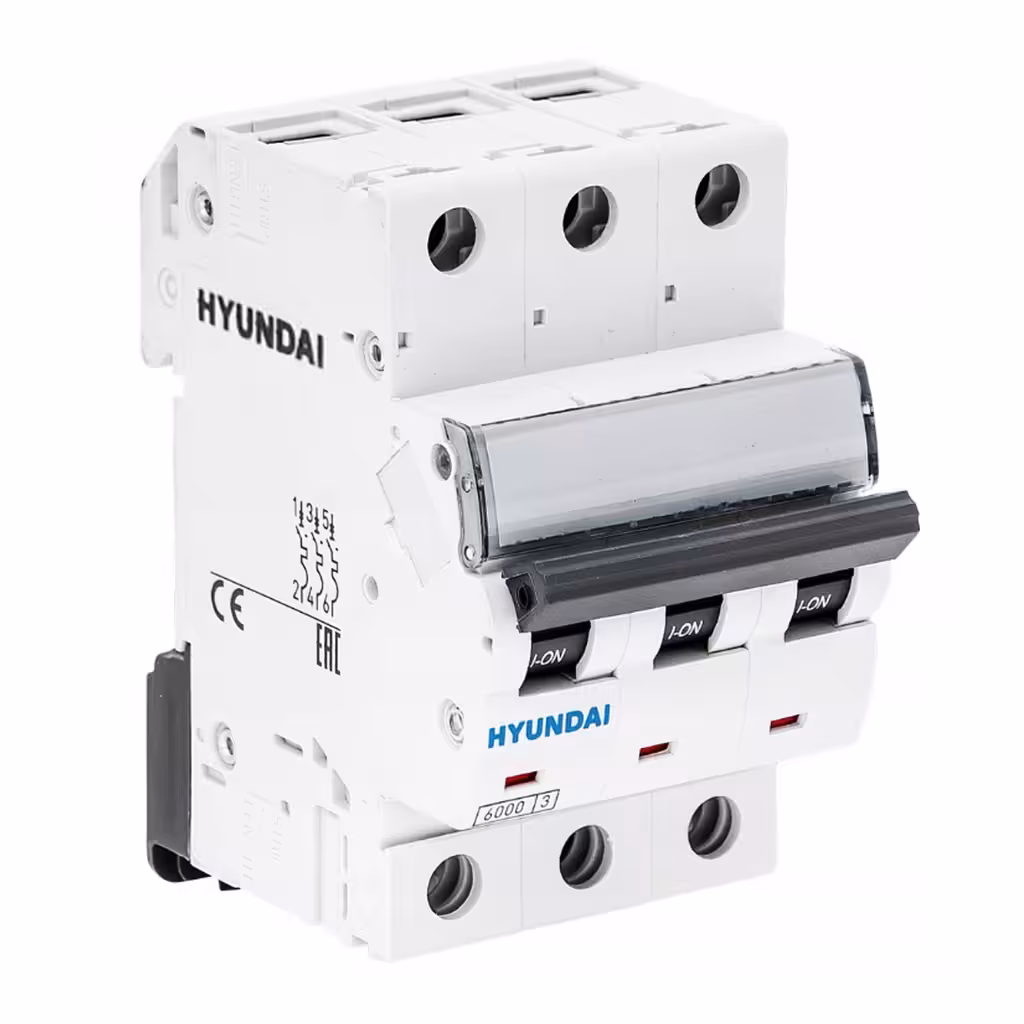 کلید مینیاتوری 100 آمپر سه پل هیوندای کد B100-6KA-3P
