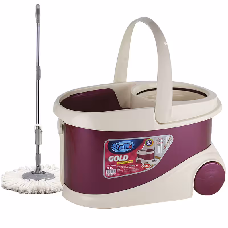 ست سطل و زمین شوی اسپین مدل GOLD
