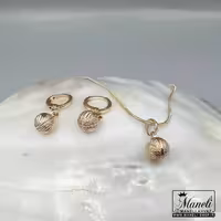 نیم ست ژوپینگ ظریف مشابه گوی بدون نگین|14040445